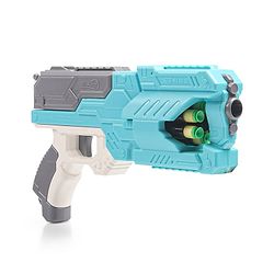 Babyhug Dart Gun With 6 Rotating Drum & 10 Soft Bullet Darts - Blue