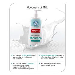 Babyhug Milk Protein Formula Daily Tear Free Shampoo Pack of 2 - 400 ml Each