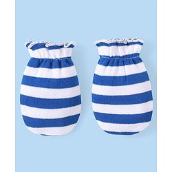 Babyhug 100% Cotton Knit Full Sleeves  Onesies with Leggings Cap & Mittens Koala Print - Blue & White