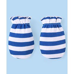 Babyhug 100% Cotton Knit Full Sleeves  Onesies with Leggings Cap & Mittens Koala Print - Blue & White