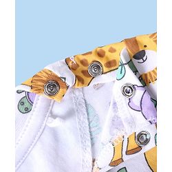 Babyhug Cotton Knit Half Sleeves Animals Printed T-Shirt & Shorts Set - Multicolor