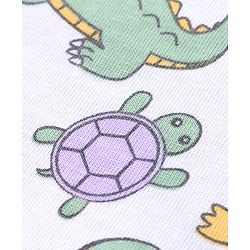 Babyhug Cotton Knit Half Sleeves Animals Printed T-Shirt & Shorts Set - Multicolor
