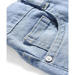 Babyhug Full Length Denim Washed Jeans with Stretch - Light Blue