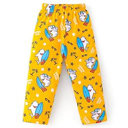 Babyhug Cotton Knit Full Sleeves Night Suit with Dolphin Printed- Yellow