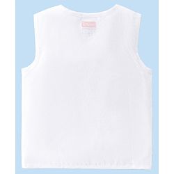 Babyhug 100% Cotton Woven Sleeveless Side Tie Knot Jhablas Solid Pack of 3 - White