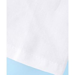 Babyhug 100% Cotton Woven Sleeveless Side Tie Knot Jhablas Solid Pack of 3 - White