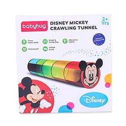 Babyhug Disney Mickey Mouse 6 Feet Long Foldable Crawling Tunnel - Red
