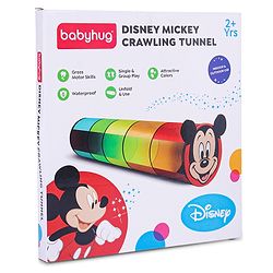 Babyhug Disney Mickey Mouse 6 Feet Long Foldable Crawling Tunnel - Red