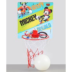 Babyhug Disney Mickey Mouse Basket Ball Play Set - Multicolor