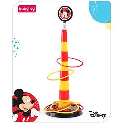 Babyhug Disney Mickey Hoopy Loopy Fun Stacking Ring Toss - Yellow & Red