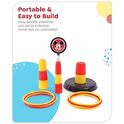 Babyhug Disney Mickey Hoopy Loopy Fun Stacking Ring Toss - Yellow & Red