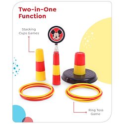 Babyhug Disney Mickey Hoopy Loopy Fun Stacking Ring Toss - Yellow & Red
