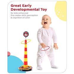 Babyhug Disney Mickey Hoopy Loopy Fun Stacking Ring Toss - Yellow & Red