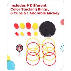 Babyhug Disney Mickey Hoopy Loopy Fun Stacking Ring Toss - Yellow & Red