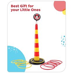 Babyhug Disney Mickey Hoopy Loopy Fun Stacking Ring Toss - Yellow & Red