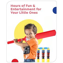 Babyhug Disney Spiderman Cricket Set Size 3- Red & Yellow