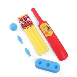 Babyhug Disney Junior Mickey Mouse Cricket Set Size 1 - Red & Yellow