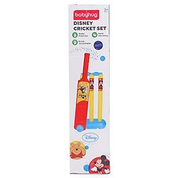 Babyhug Disney Junior Mickey Mouse Cricket Set Size 1 - Red & Yellow