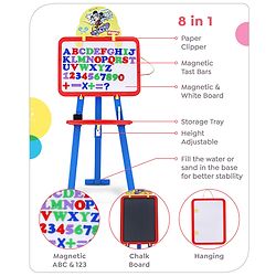 Babyhug Disney Mickey Mouse 8 in 1 Easel Board - Multicolor
