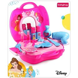 Babyhug Disney Princess My Vanity Makeup Suitcase Playset 21 Pieces - Pink