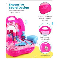 Babyhug Disney Princess My Vanity Makeup Suitcase Playset 21 Pieces - Pink