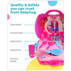 Babyhug Disney Princess My Vanity Makeup Suitcase Playset 21 Pieces - Pink