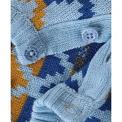 Babyhug Knitted Full Sleeves Pullover Sweater with Aztec Design - Multicolour