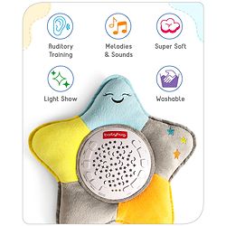 Babyhug Dreamy Light Projector - Multicolor | Soothing Starry Night Light Projector | Creates Calming Sleep Ambiance | Gentle & Safe for Babies | BIS Certified