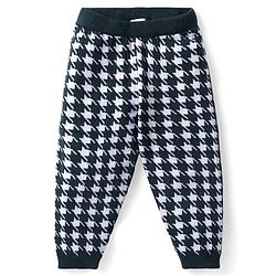 Babyhug Full Length Fleece and Woolen Lounge Pant Abstract Design - Olive