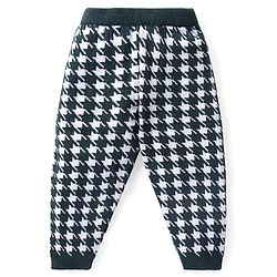 Babyhug Full Length Fleece and Woolen Lounge Pant Abstract Design - Olive
