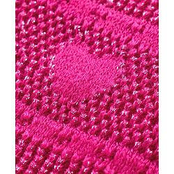 Babyhug Cable Knit Full Length Fleece & Woollen Pant Floral & Heart Design  - Pink