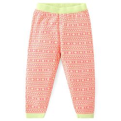 Babyhug Knit Full Length Fleece Bottom with Stripes - Multicolour