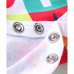 Babyhug 100% Cotton Knit Full Sleeves Alphabet Print Onesies Pack of 3 - Multicolour