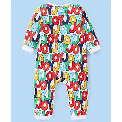 Babyhug 100% Cotton Knit Full Sleeves Romper Alphabet Print Pack of 2- Multicolor