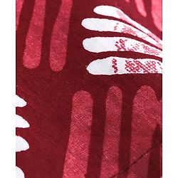 Babyhug Cambric Full Sleeves Printed Kurta Pyjama Set - Maroon