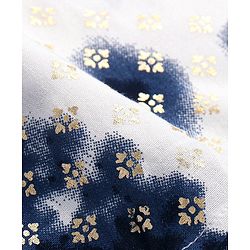 Babyhug Cotton Woven Cambric Full Sleeves Foil Printed Tie and Dye Kurta Pyjama Set - White & Navy
