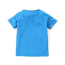 Babyhug Marvel  100% Cotton Knit Half Sleeve Night Suit with Avengers Graphics- Blue