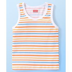 Babyhug 100% Cotton Knit Sleeveless Vests with Striped & Animal Print Pack of 3 - Multicolor