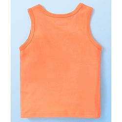 Babyhug 100% Cotton Knit Sleeveless Vests with Striped & Animal Print Pack of 3 - Multicolor