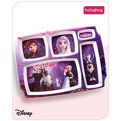 Babyhug Disney Frozen Princess 5 sectioned Melamine Plate - Multicolor