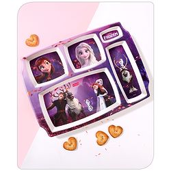 Babyhug Disney Frozen Princess 5 sectioned Melamine Plate - Multicolor