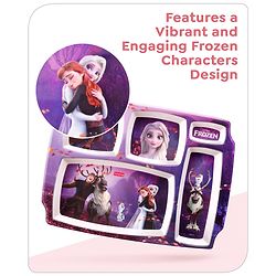 Babyhug Disney Frozen Princess 5 sectioned Melamine Plate - Multicolor