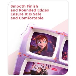 Babyhug Disney Frozen Princess 5 sectioned Melamine Plate - Multicolor