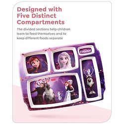 Babyhug Disney Frozen Princess 5 sectioned Melamine Plate - Multicolor