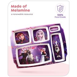 Babyhug Disney Frozen Princess 5 sectioned Melamine Plate - Multicolor
