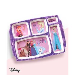 Babyhug Disney Frozen Princess 5 sectioned Melamine Plate - Multicolor