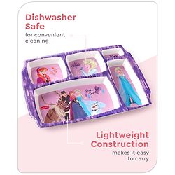 Babyhug Disney Frozen Princess 5 sectioned Melamine Plate - Multicolor