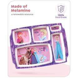 Babyhug Disney Frozen Princess 5 sectioned Melamine Plate - Multicolor