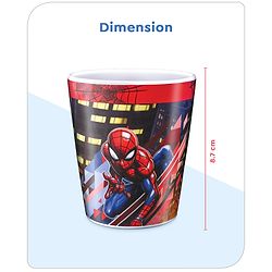 Babyhug Marvel Kids Tumbler With Spiderman Theme Multicolor - 280 ml