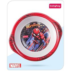 Babyhug Marvel Feeding Bowl With Handle Spiderman Theme Multicolor - 380 ml